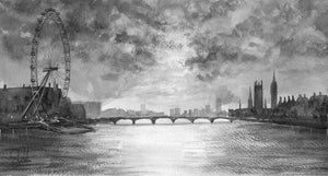 Stormy london painting