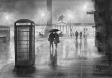 Load image into Gallery viewer, London painting telephone box trafalgar square